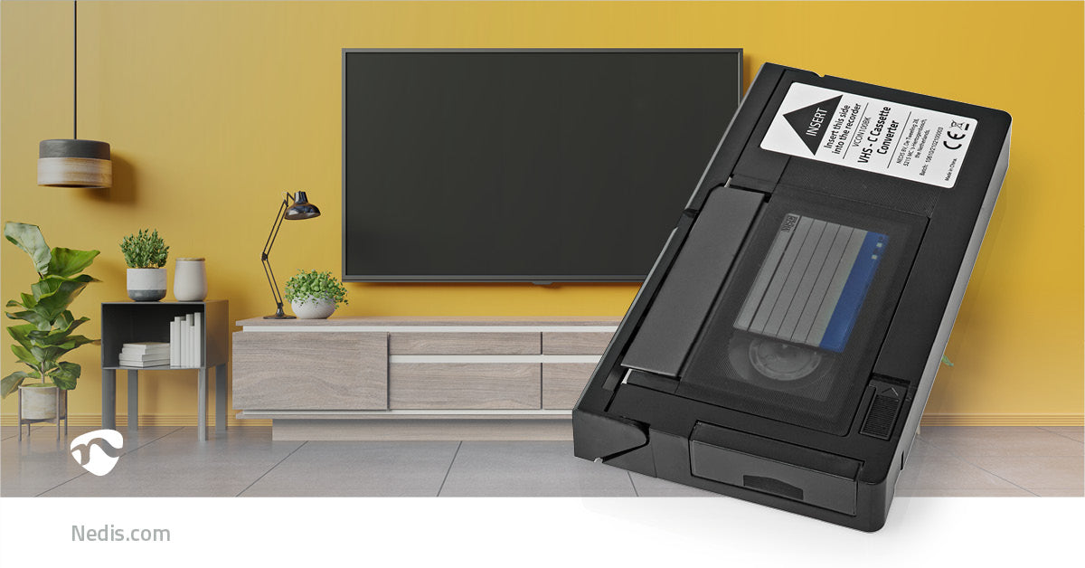VHS Adapter | Konversation: VHS-C zu VHS | Plug and Play | Schwarz