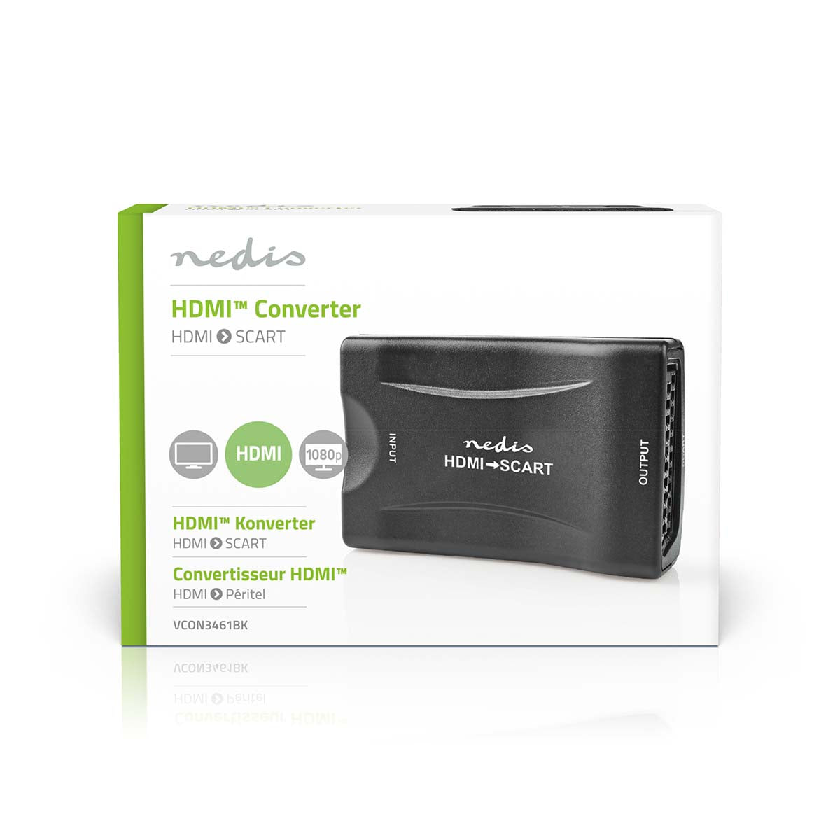 HDMI ™ Converter | HDMI™ Eingang | SCART Buchse | 1-Weg | 1080p | 1.2 Gbps | ABS | Schwarz