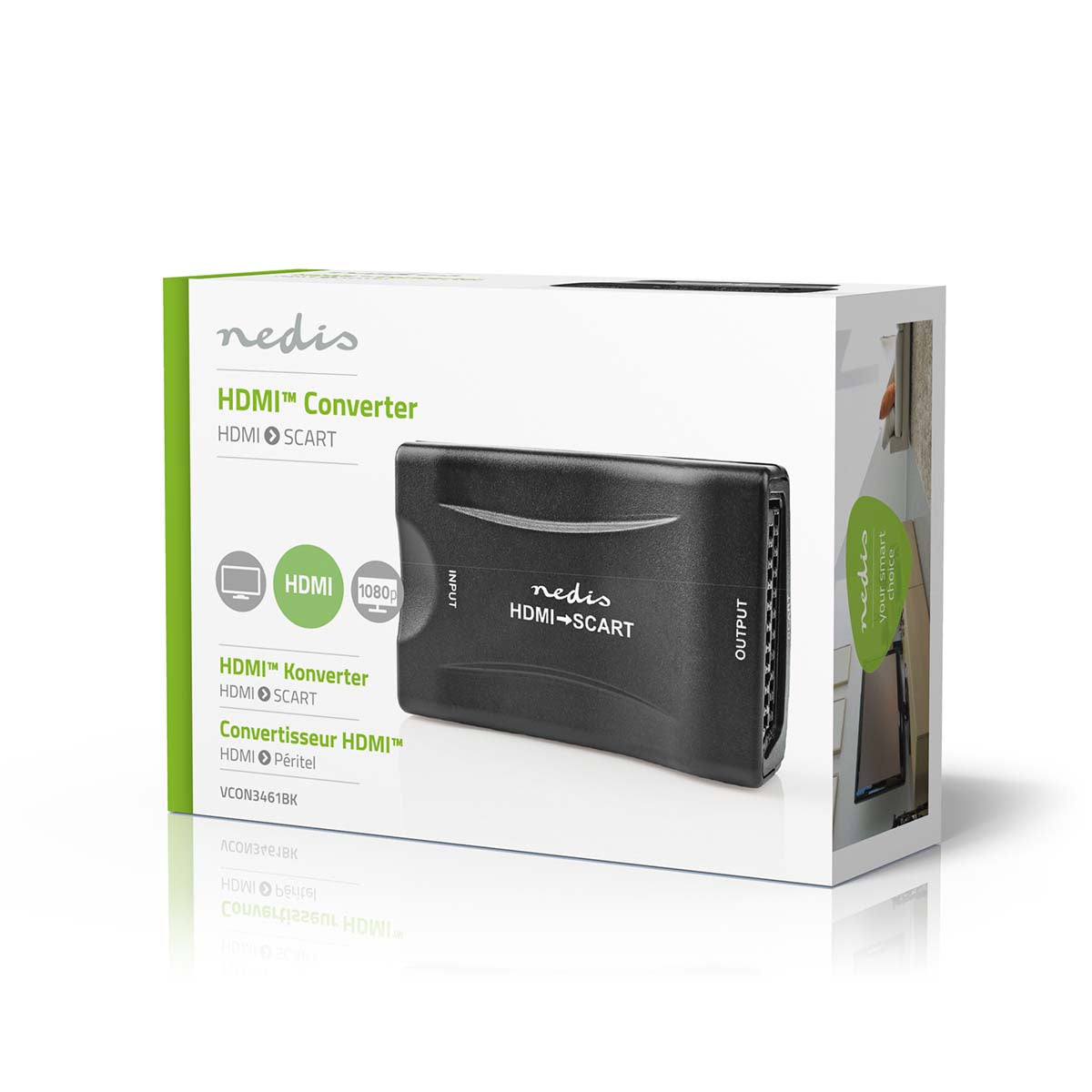 HDMI ™ Converter | HDMI™ Eingang | SCART Buchse | 1-Weg | 1080p | 1.2 Gbps | ABS | Schwarz