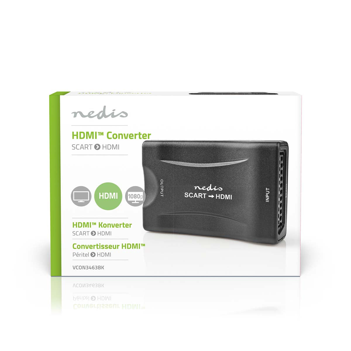 HDMI ™ Converter | SCART Buchse | HDMI™ Ausgang | 1-Weg | 1080p | 1.2 Gbps | ABS | Schwarz