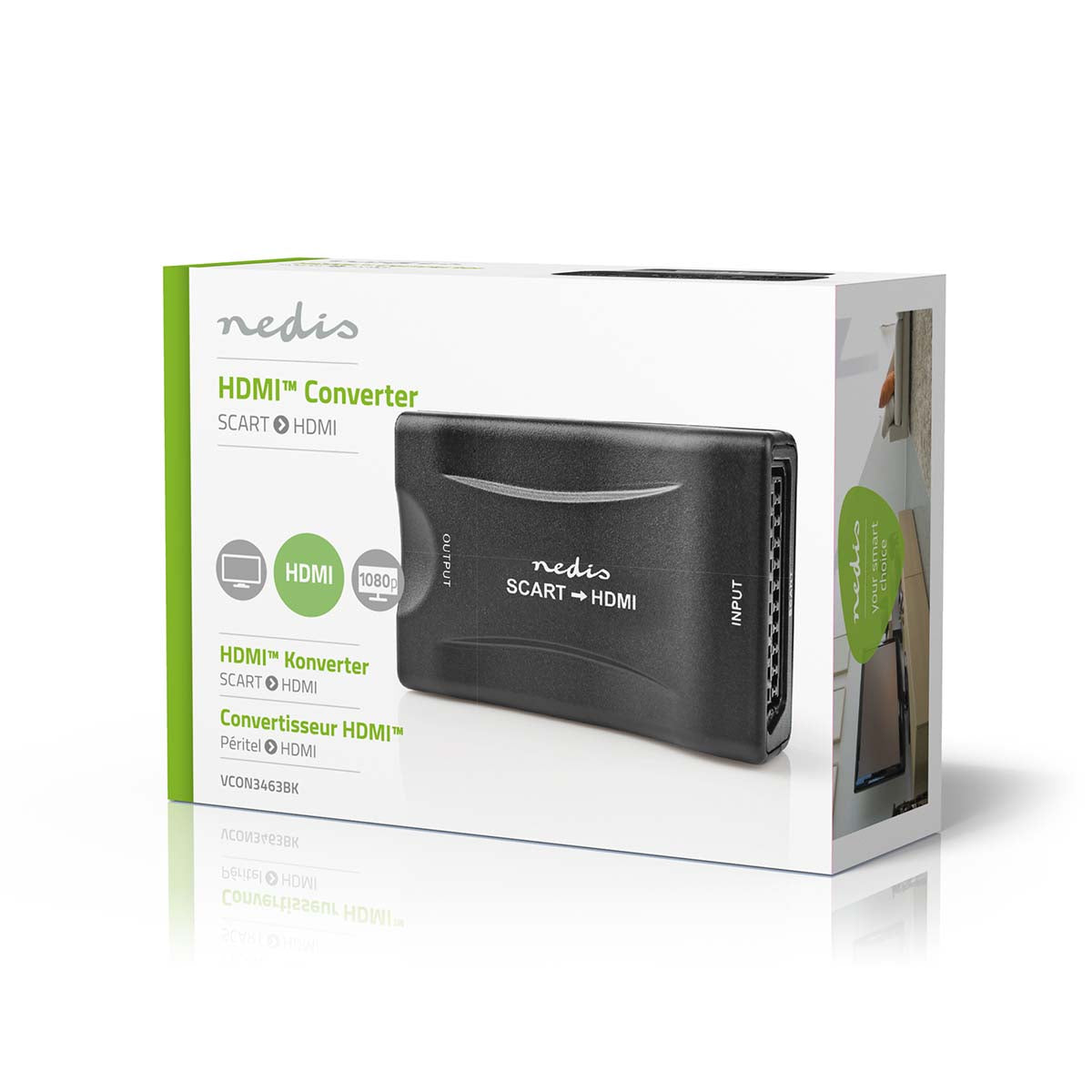 HDMI ™ Converter | SCART Buchse | HDMI™ Ausgang | 1-Weg | 1080p | 1.2 Gbps | ABS | Schwarz