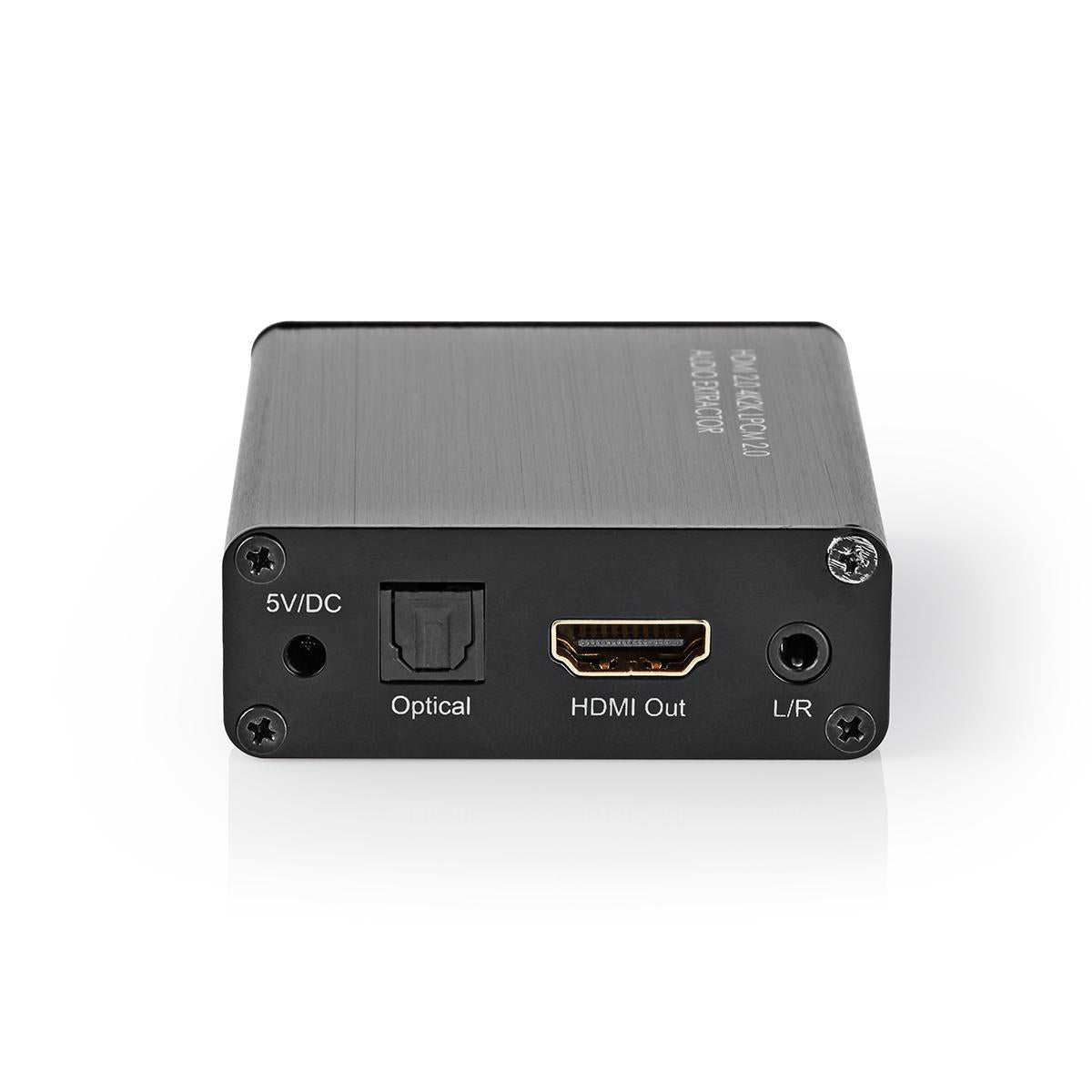 HDMI ™ Extractor | HDMI™ Eingang | HDMI™ Ausgang / TosLink Buchse / 1x 3.5 mm | Maximale Auflösung: 4K@60Hz | 18 Gbps | Metall | Anthrazit | Kartonverpackung