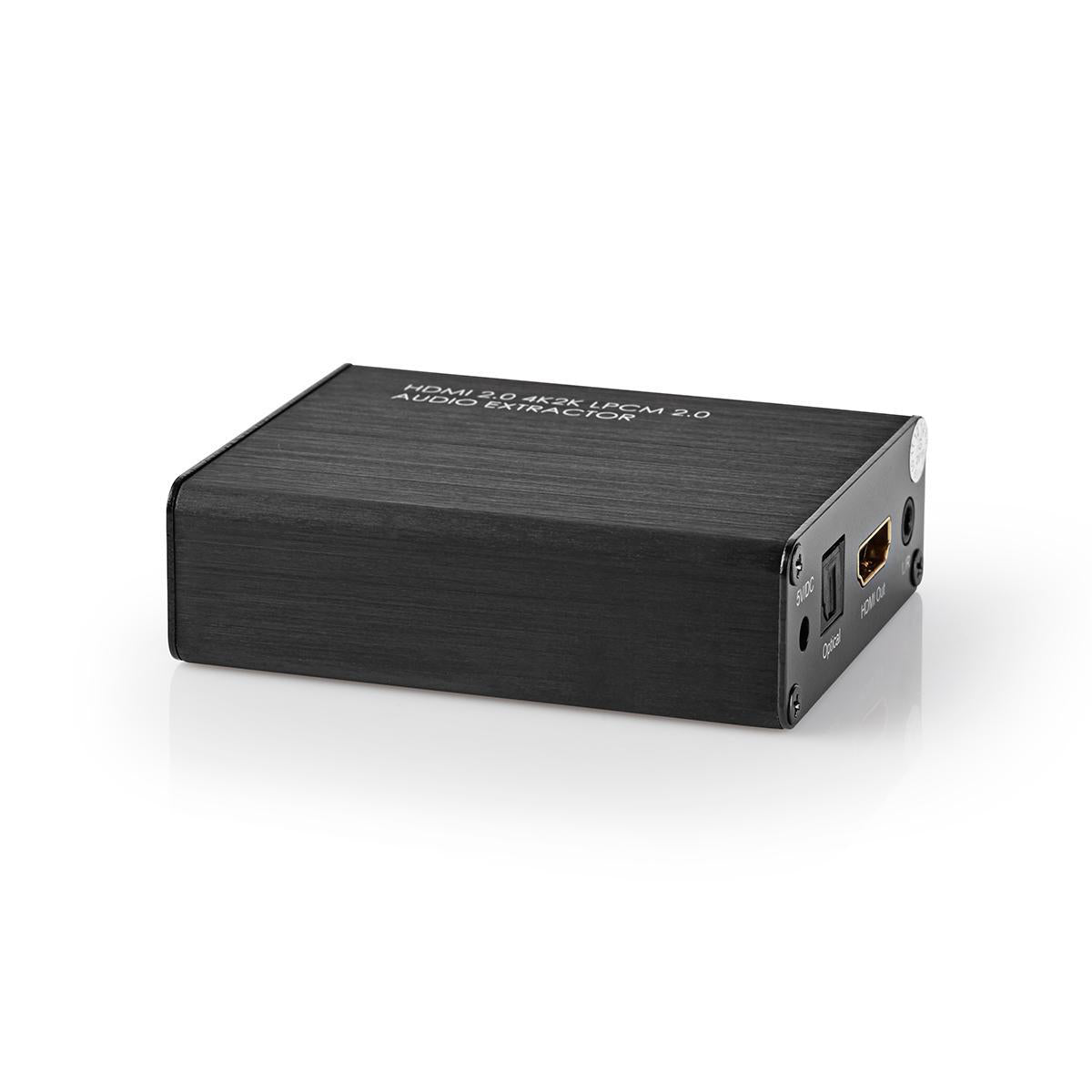 HDMI ™ Extractor | HDMI™ Eingang | HDMI™ Ausgang / TosLink Buchse / 1x 3.5 mm | Maximale Auflösung: 4K@60Hz | 18 Gbps | Metall | Anthrazit | Kartonverpackung