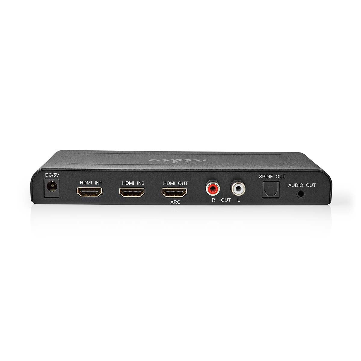 HDMI ™ Extractor | 2x HDMI™ Eingang | TosLink Buchse / 1x HDMI™ Ausgang / 2x RCA / 3.5 mm | Maximale Auflösung: 4K@60Hz | 18 Gbps | Metall | Anthrazit | Box