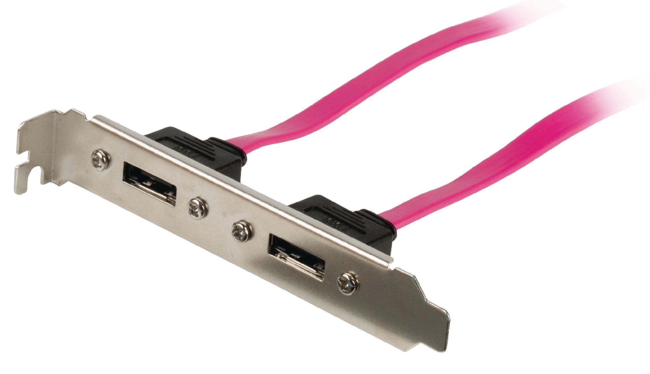 SATA 3 Gb/s-Kabel Intern 2x SATA 7-pol. female - 2x SATA 7-pol. Halterung 0.50 m Rot