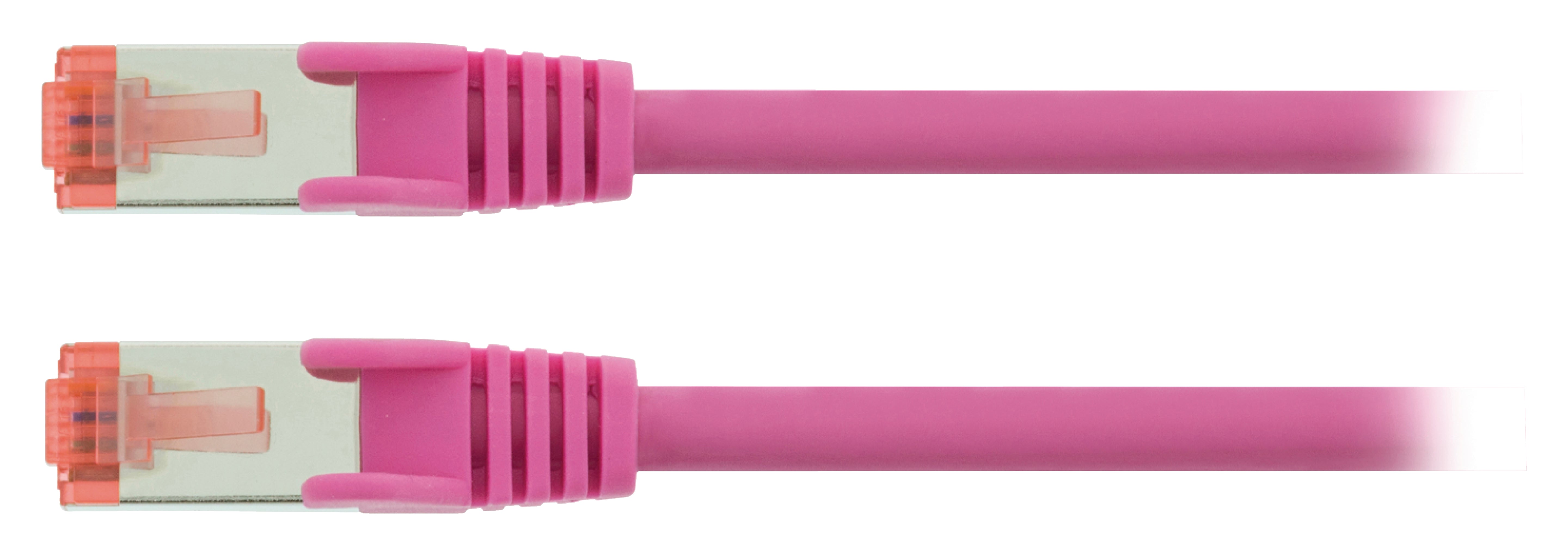 CAT6 S/FTP-Netzwerkkabel RJ45 (8P8C) male - RJ45 (8P8C) male 7.50 m Rosa