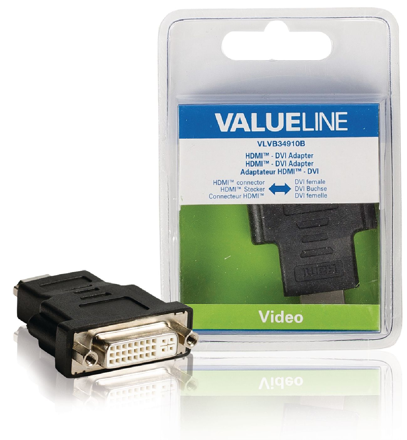 High-Speed-HDMI mit Ethernet-Adapter HDMI Anschluss - DVI-D 24+1p Buchse Schwarz