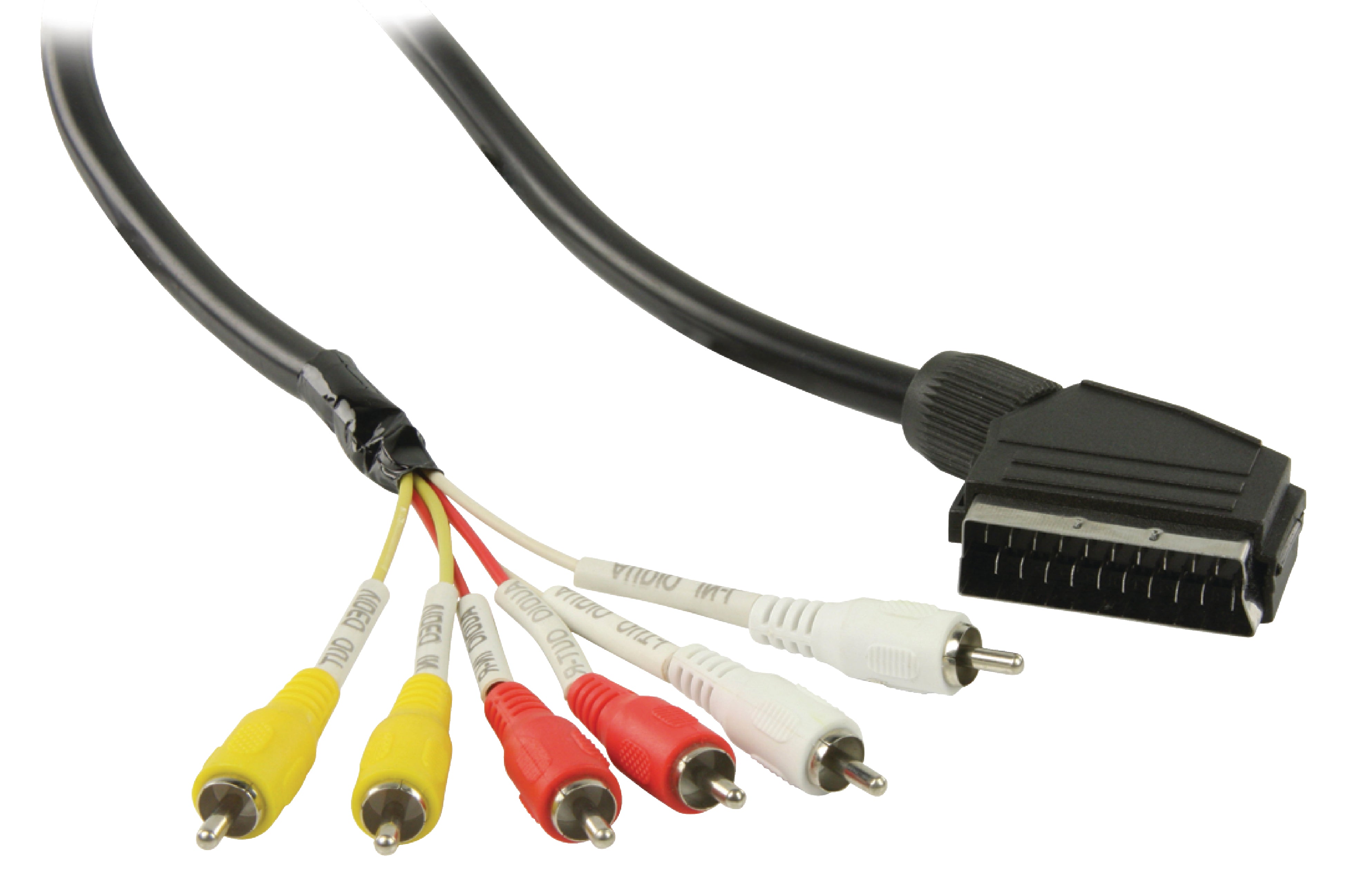 SCART-Kabel Scart-male - 6x RCA male 2.00 m Schwarz