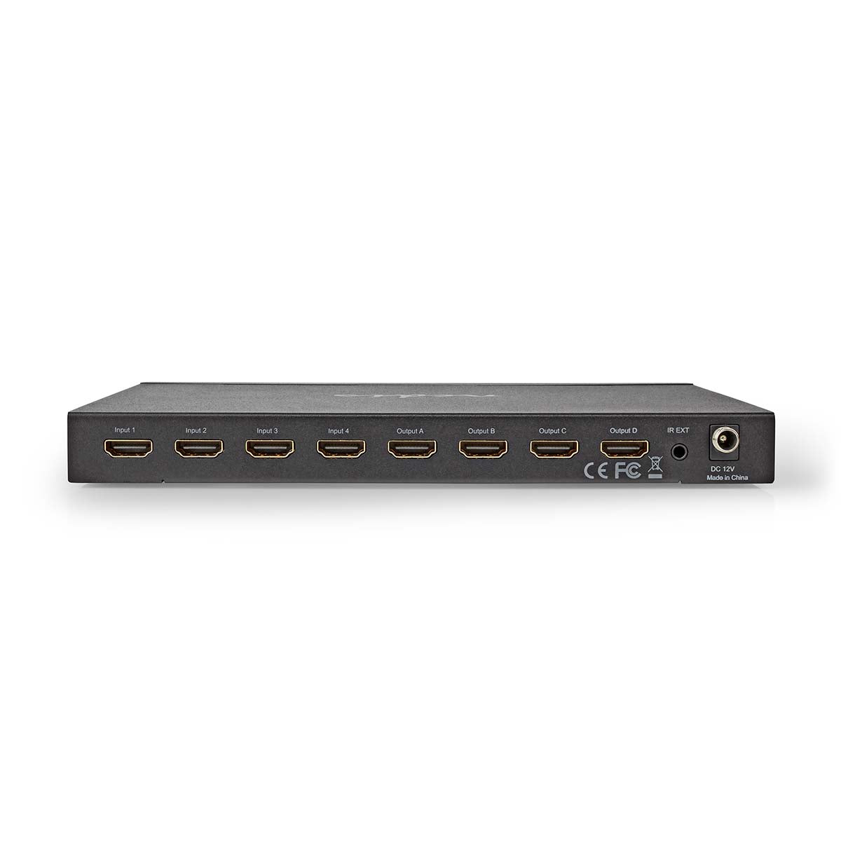 HDMI ™ Matrix Switch | 4x 4-Port port(s) | DC Power / 1x RS232 / 4x HDMI™ Eingang | 4x HDMI™ Ausgang | 4K@60Hz | 18 Gbps | ferngesteuert | Metall | Schwarz