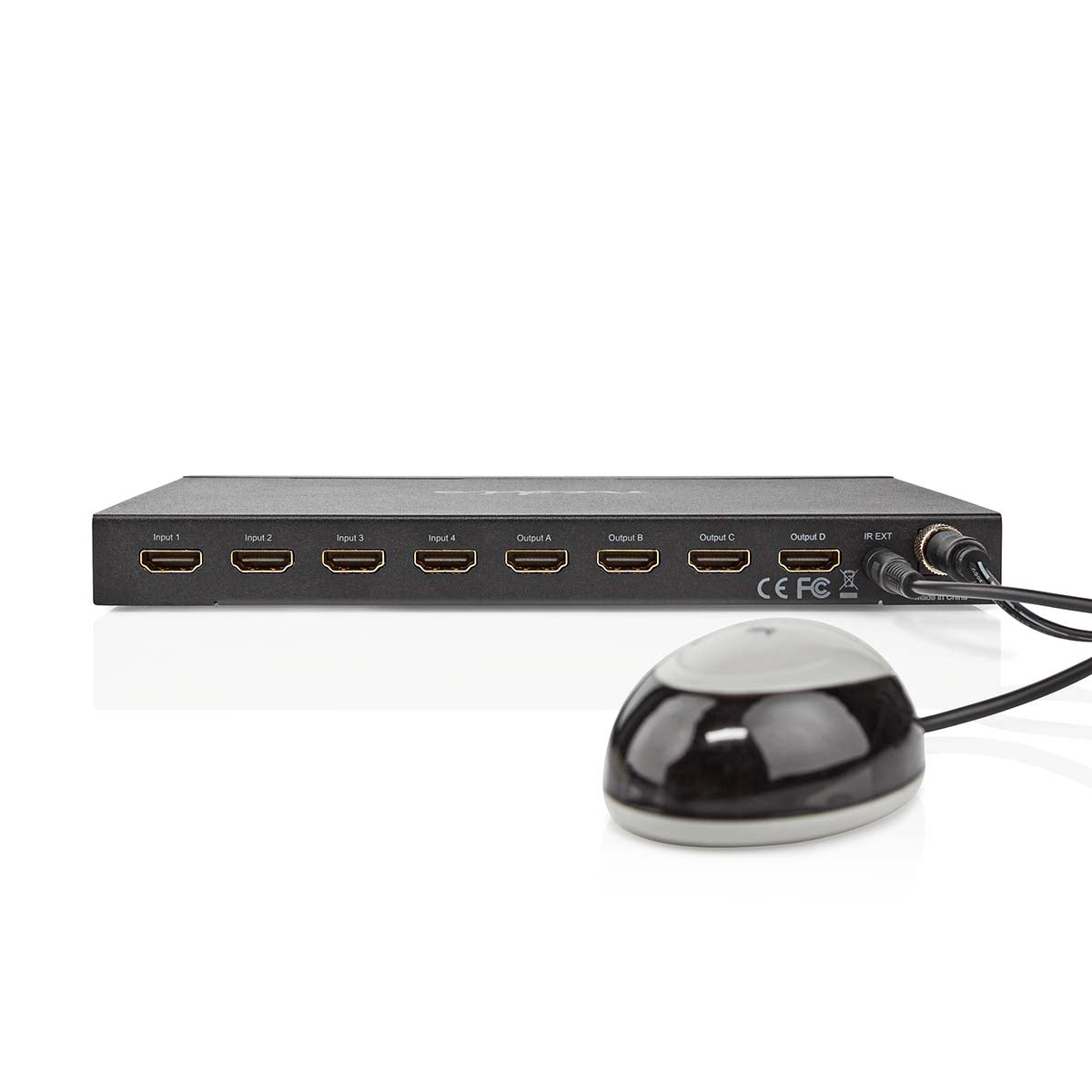 HDMI ™ Matrix Switch | 4x 4-Port port(s) | DC Power / 1x RS232 / 4x HDMI™ Eingang | 4x HDMI™ Ausgang | 4K@60Hz | 18 Gbps | ferngesteuert | Metall | Schwarz