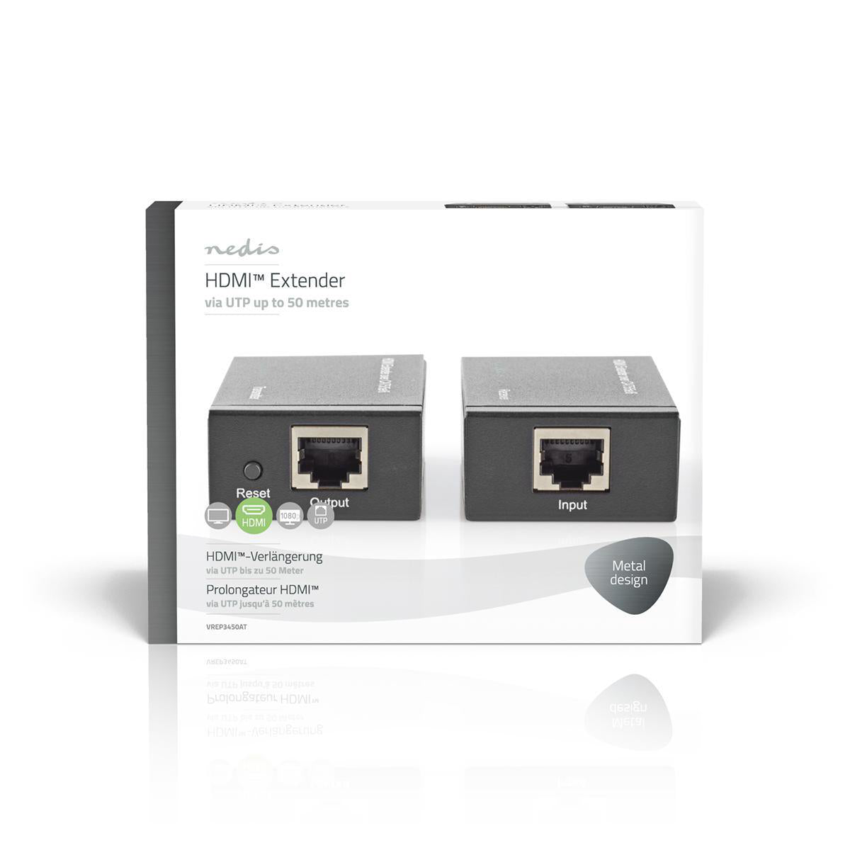 HDMI ™ Extender | Über CAT6 | up to 60.0 m | 1080p | 1.65 Gbps | Metall | Anthrazit