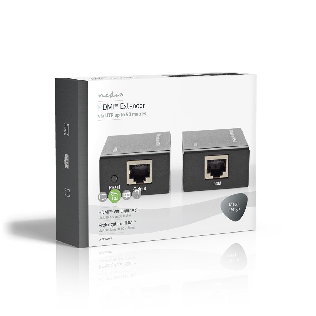 HDMI ™ Extender | Über CAT6 | up to 60.0 m | 1080p | 1.65 Gbps | Metall | Anthrazit