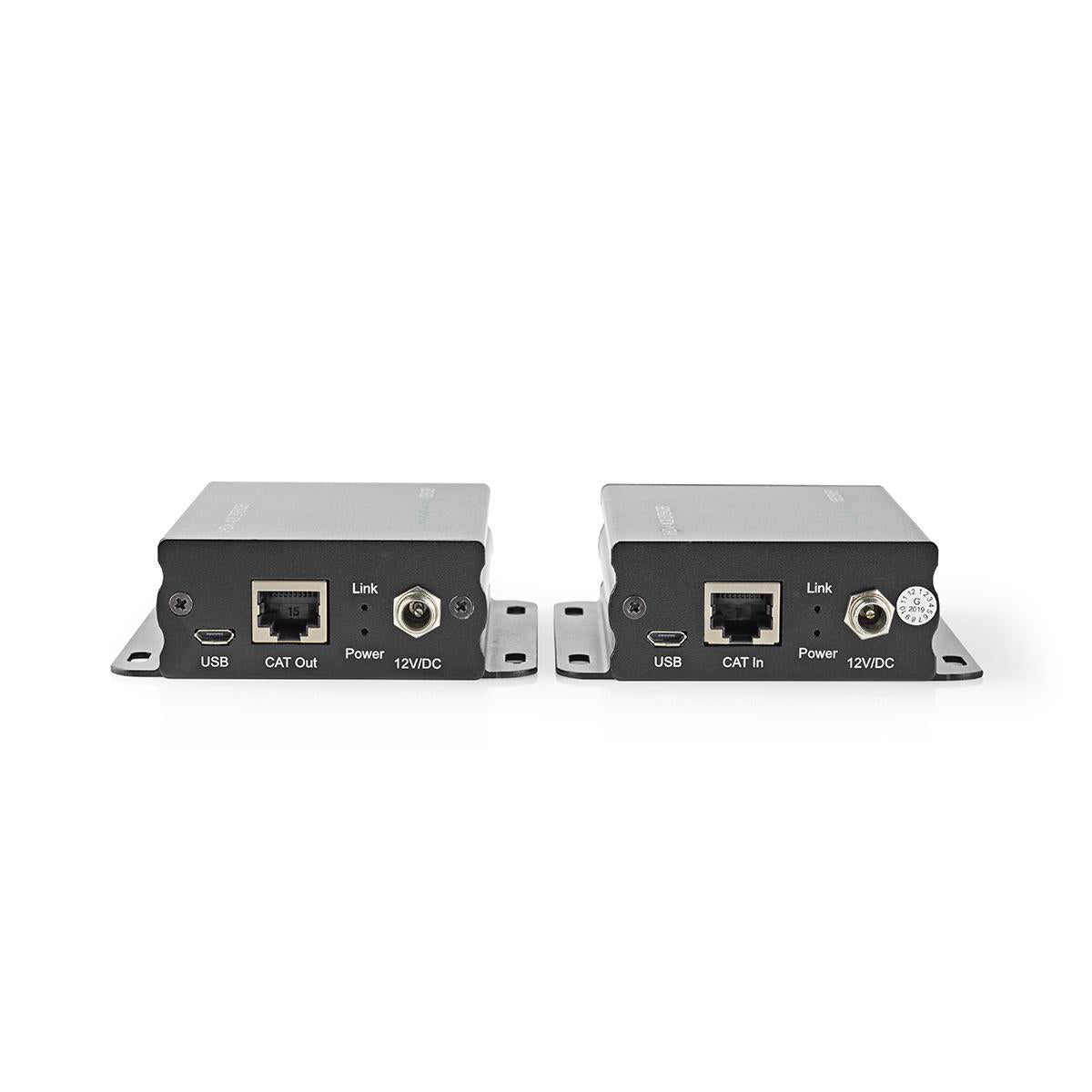 HDMI ™ Extender | Über CAT6 | up to 50.0 m | 4K@30Hz | 10.2 Gbps | IR-Rücksendefunktion | Metall | Anthrazit