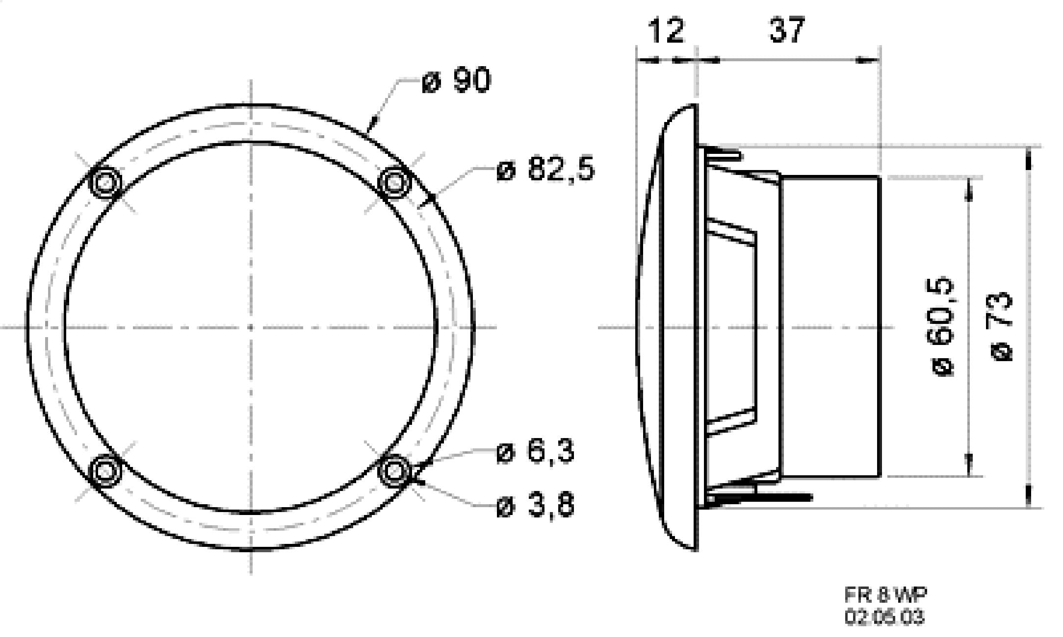 FR 8 WP - 4 Ohm (weiß) - Seewasserbeständiger 8 cm (3,3") Breitbandlautsprecher