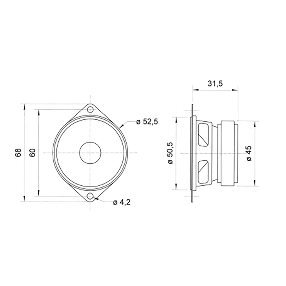 FRS 5 - 8 Ohm - 5 cm (2") Breitbandlautsprecher