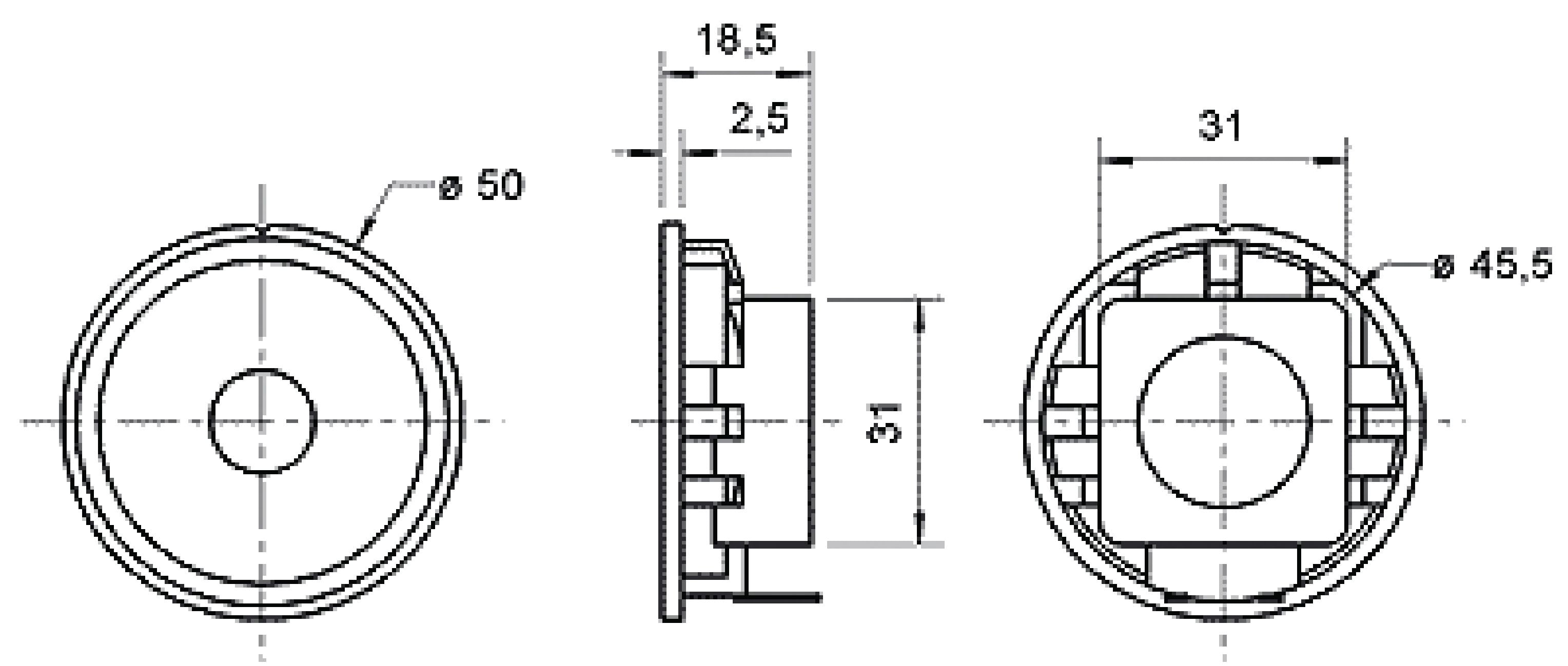 5 cm (2") Breitbandlautsprecher mit Kunststoffkorb und Kunststoffmembran