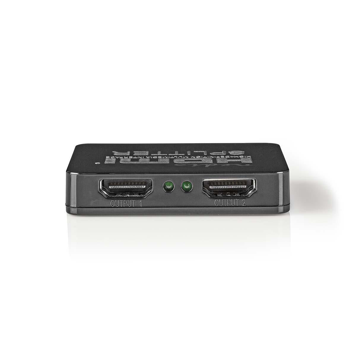 HDMI ™ Splitter | 2-Port port(s) | HDMI™ Eingang | 2x HDMI™ Ausgang | 4K@30Hz | 2.25 Gbps | ABS / PVC | Schwarz