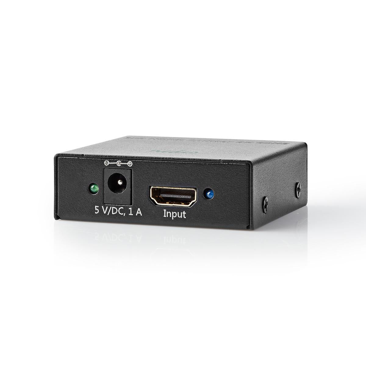 HDMI ™ Splitter | 2-Port port(s) | HDMI™ Eingang | 2x HDMI™ Ausgang | 4K@60Hz | 18 Gbps | Metall | Anthrazit