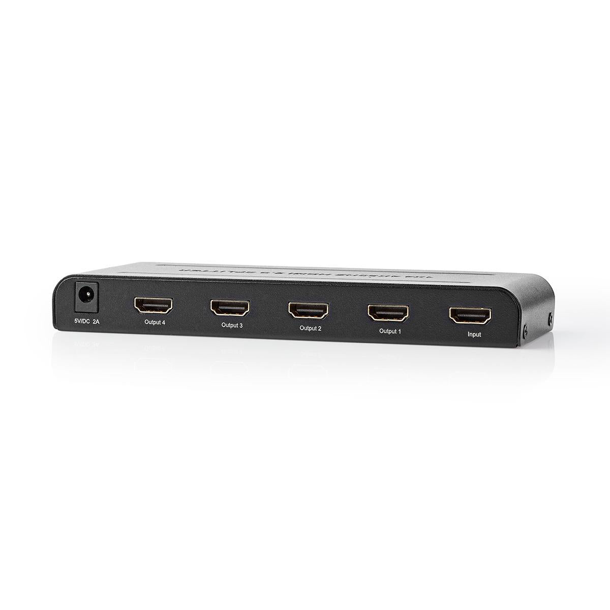 HDMI ™ Splitter | 4-Port port(s) | HDMI™ Eingang | 4x HDMI™ Ausgang | 4K@60Hz | 18 Gbps | Metall | Anthrazit