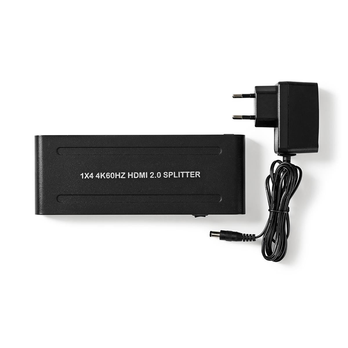 HDMI ™ Splitter | 4-Port port(s) | HDMI™ Eingang | 4x HDMI™ Ausgang | 4K@60Hz | 18 Gbps | Metall | Anthrazit