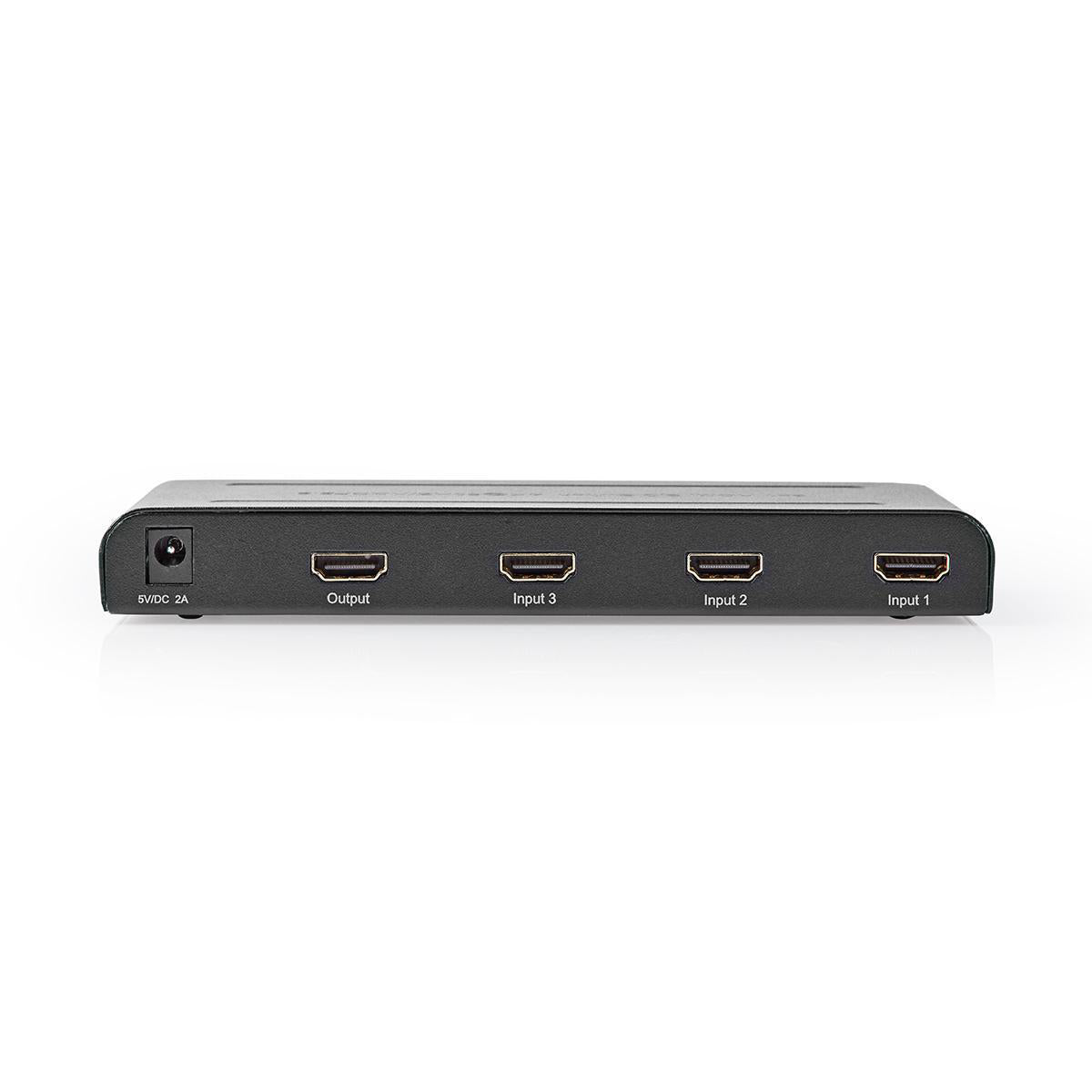 HDMI ™ Schalter | 3-Port port(s) | 3x HDMI™ Eingang | 1x HDMI™ Ausgang | 4K@60Hz | 18 Gbps | ferngesteuert | Metall | Anthrazit