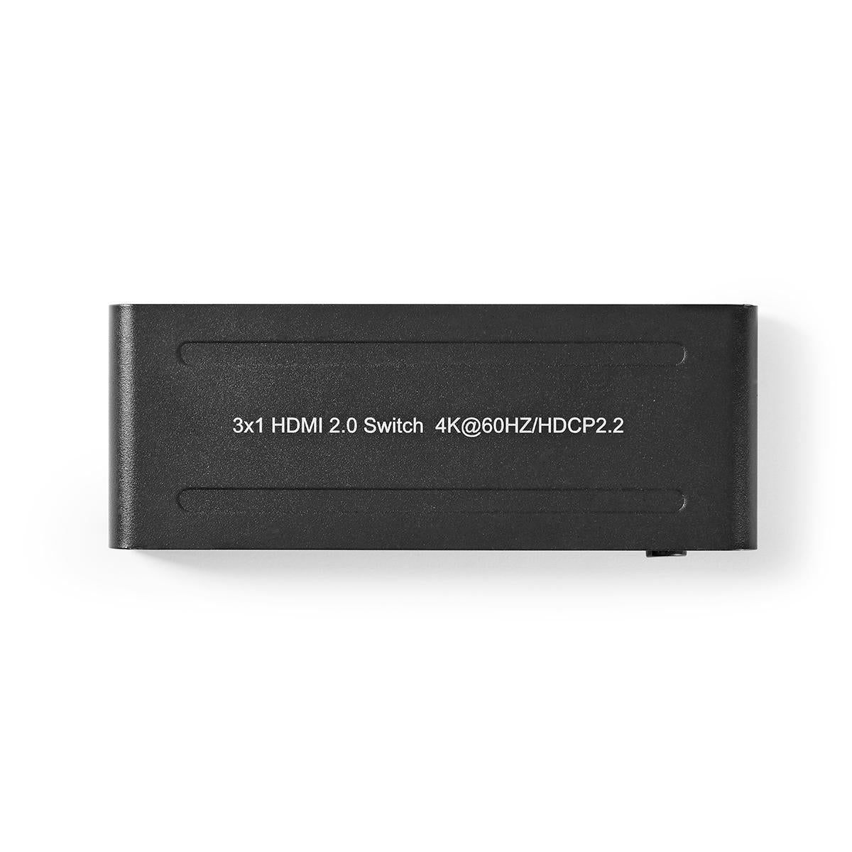 HDMI ™ Schalter | 3-Port port(s) | 3x HDMI™ Eingang | 1x HDMI™ Ausgang | 4K@60Hz | 18 Gbps | ferngesteuert | Metall | Anthrazit