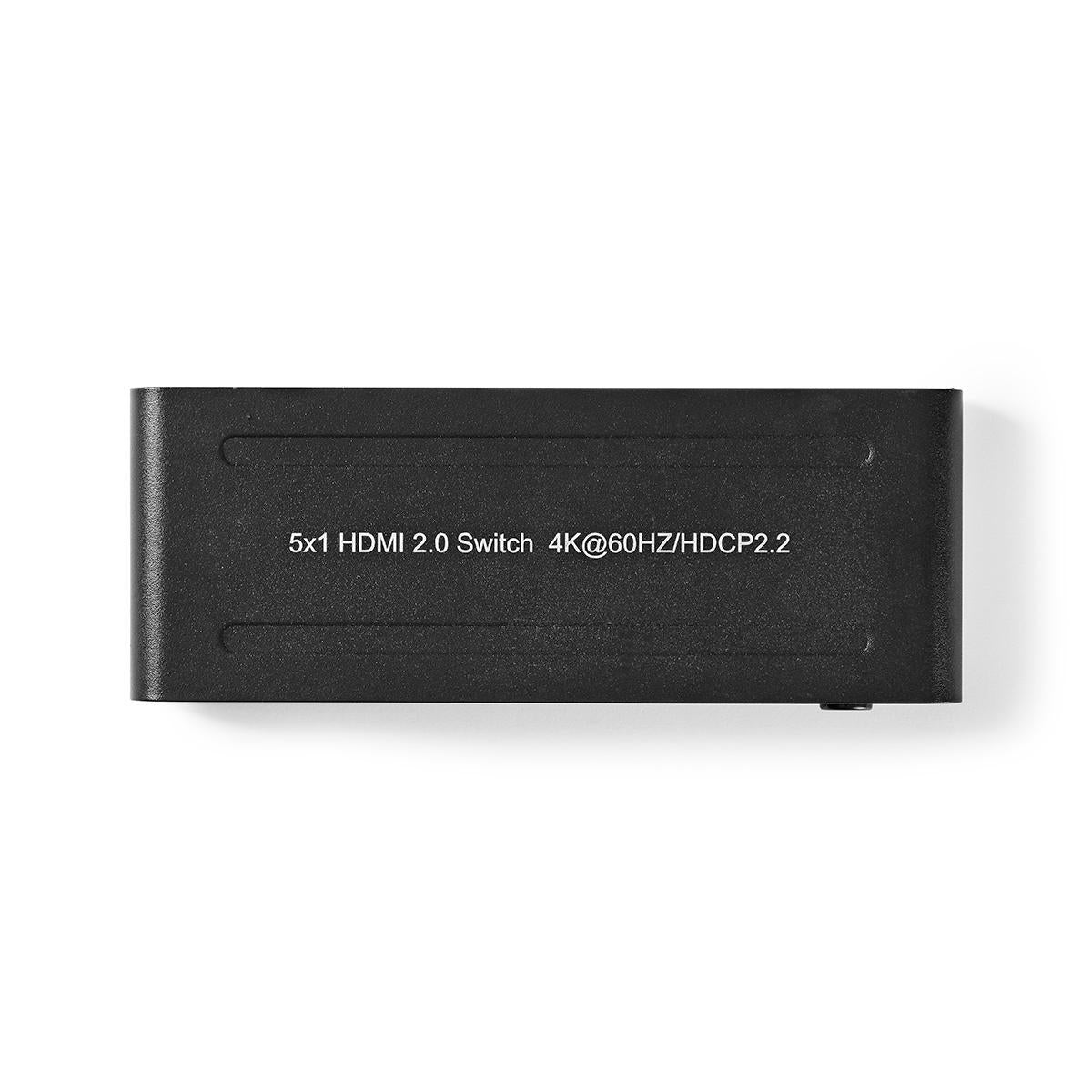 HDMI ™ Schalter | 5-Port port(s) | 5x HDMI™ Eingang | 1x HDMI™ Ausgang | 4K@60Hz | 18 Gbps | ferngesteuert | Metall | Anthrazit