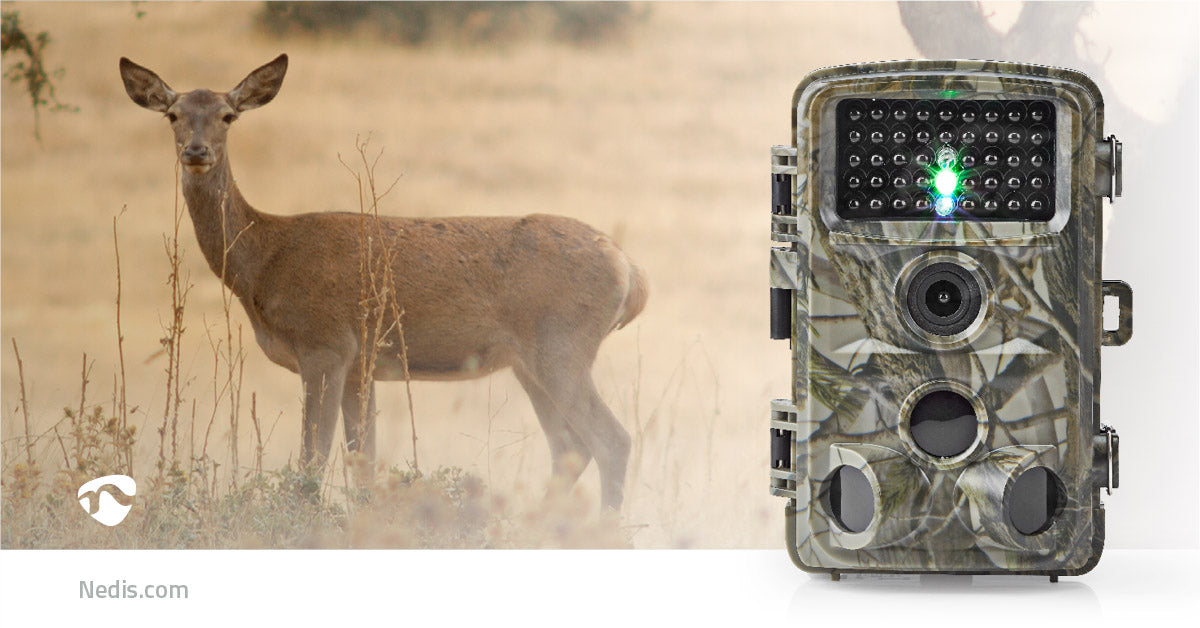 Wildlife Kamera | 1080p@30fps | 24.0 MPixel | 5 MPixel CMOS | IP66 | Schwarz No-Glow IR | Nachtsicht | Blickwinkel: 90 ° | Bewegungssensor | Erfassungswinkel: 120 ° | Erfassungsbereich: 20.0 m | Monitorgröße: 2.4 " | LCD Screen | Braun / Grün