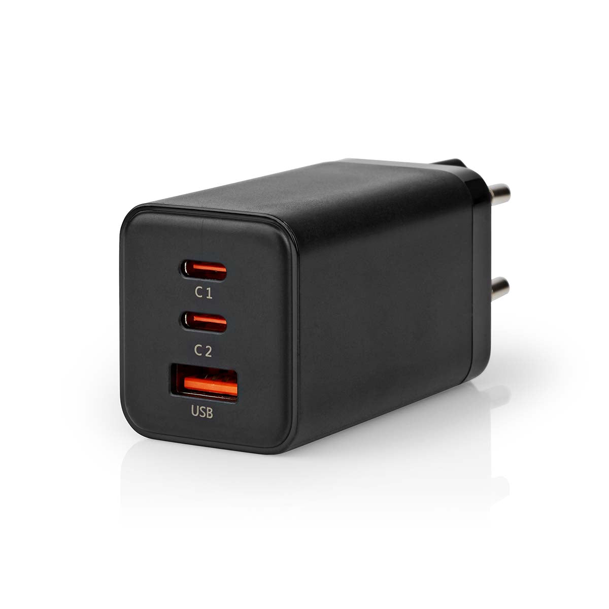 Netzladegerät | 65 W | GaN | Schnellladefunktion | 3.0 / 3.25 A A | Anzahl der Ausgänge: 3 | USB-A / 2x USB-C™ | Automatische Spannungswahl