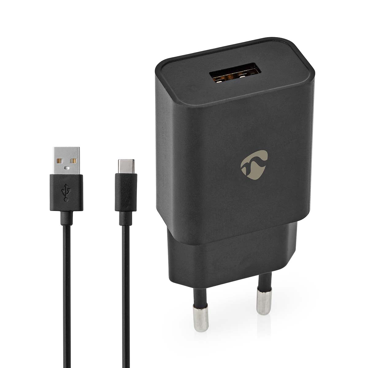 Netzladegerät | 12 W | Schnellladefunktion | 1x 2.4 A A | Anzahl der Ausgänge: 1 | USB-A | USB Type-C™ (Lose) Kabel | 1.00 m | Single Voltage Output