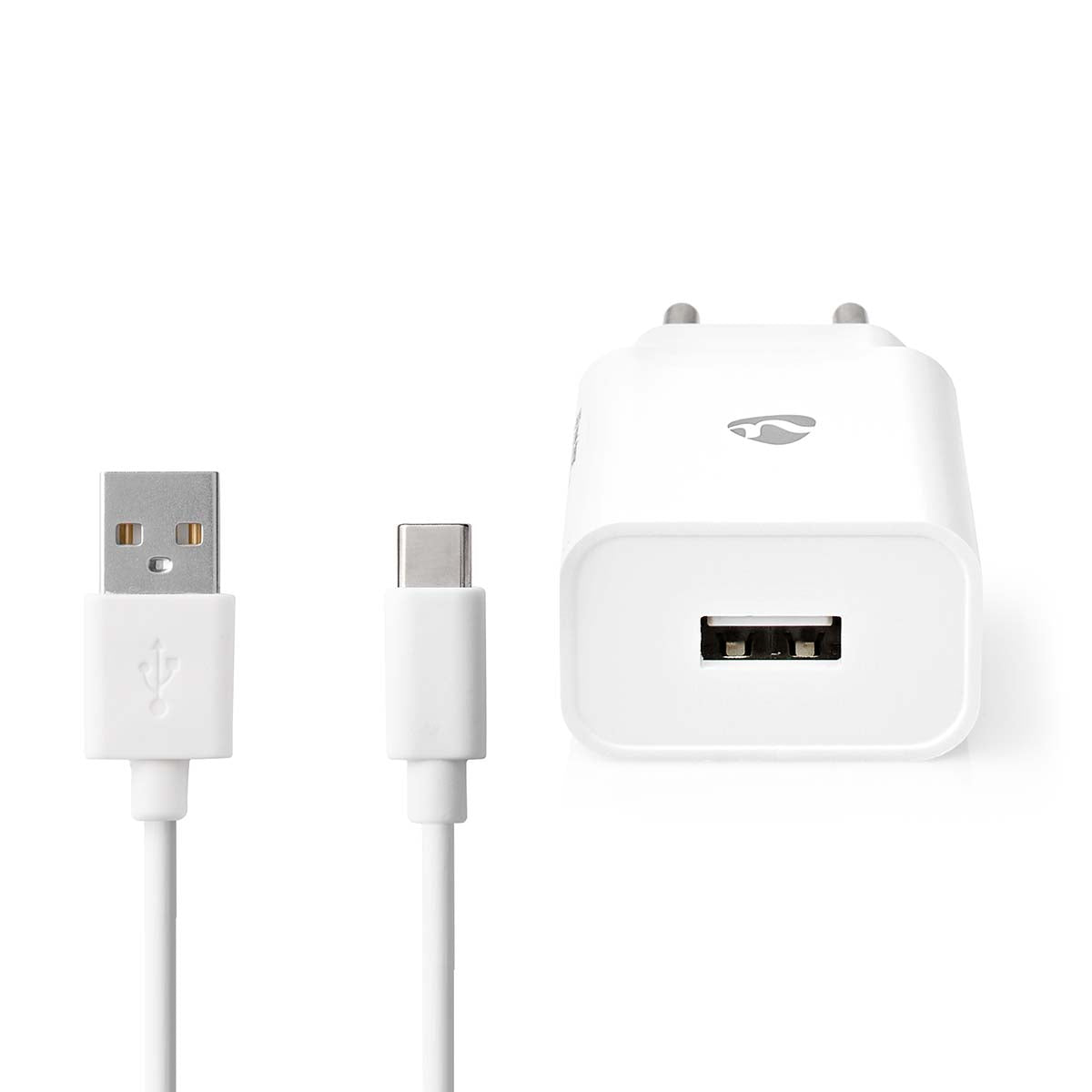 Netzladegerät | 12 W | Schnellladefunktion | 1x 2.4 A A | Anzahl der Ausgänge: 1 | USB-A | USB Type-C™ (Lose) Kabel | 1.00 m | Single Voltage Output