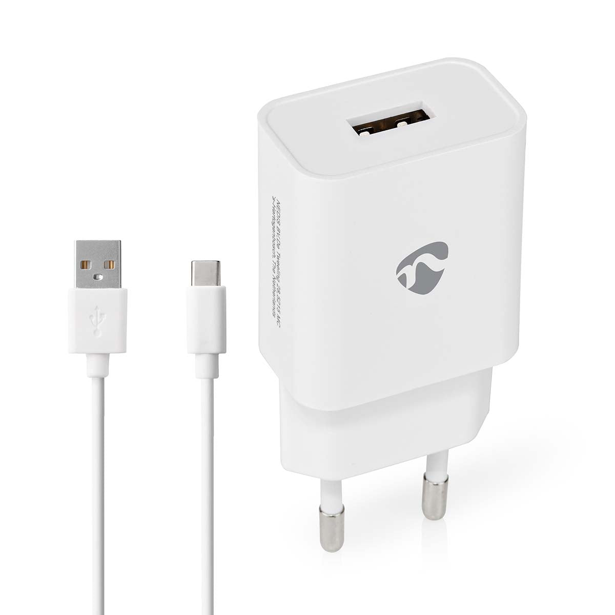 Netzladegerät | 12 W | Schnellladefunktion | 1x 2.4 A A | Anzahl der Ausgänge: 1 | USB-A | USB Type-C™ (Lose) Kabel | 1.00 m | Single Voltage Output