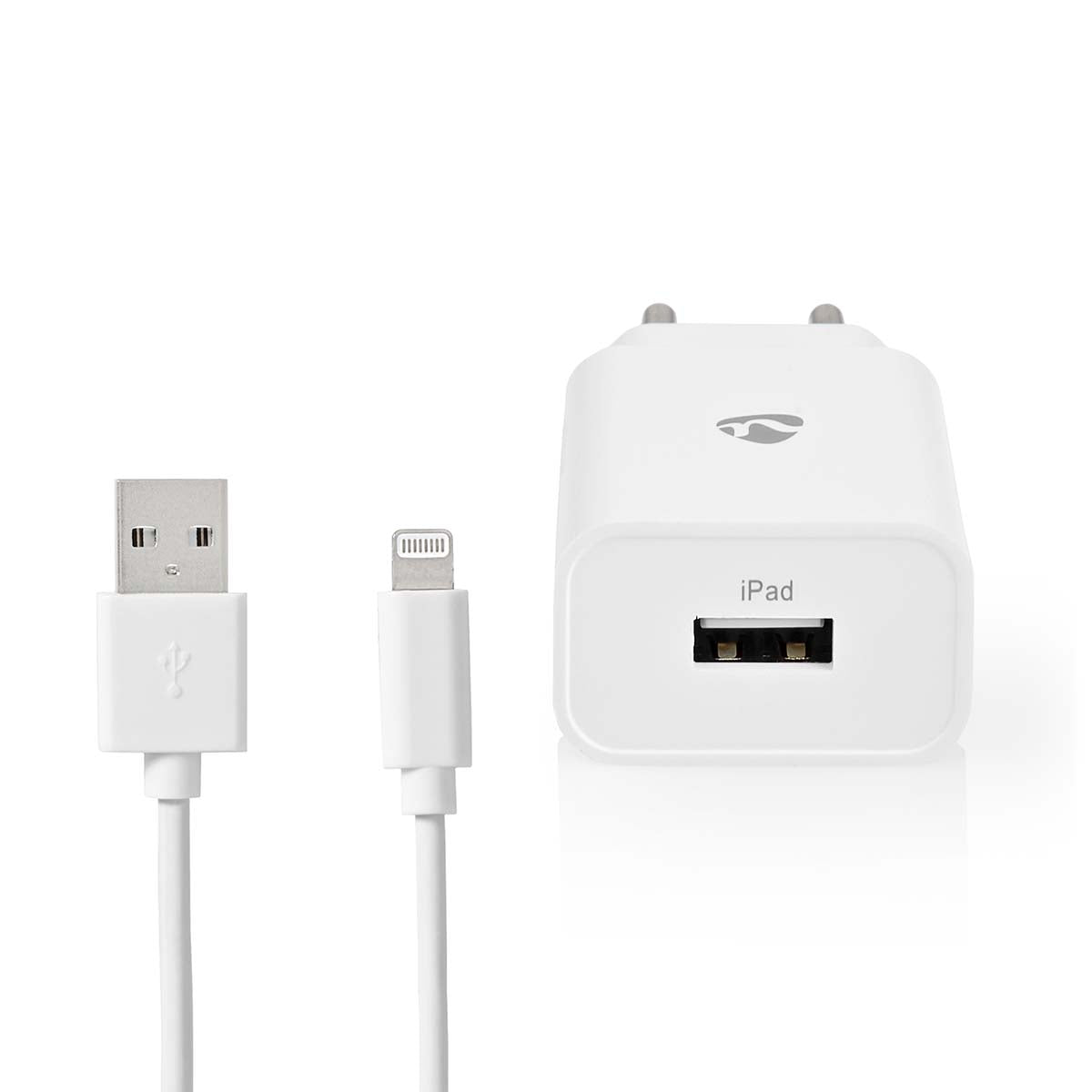 Netzladegerät | 12 W | Schnellladefunktion | 1x 2.4 A A | Anzahl der Ausgänge: 1 | USB-A | Lightning 8-Pin (Lose) Kabel | 1.00 m | Single Voltage Output