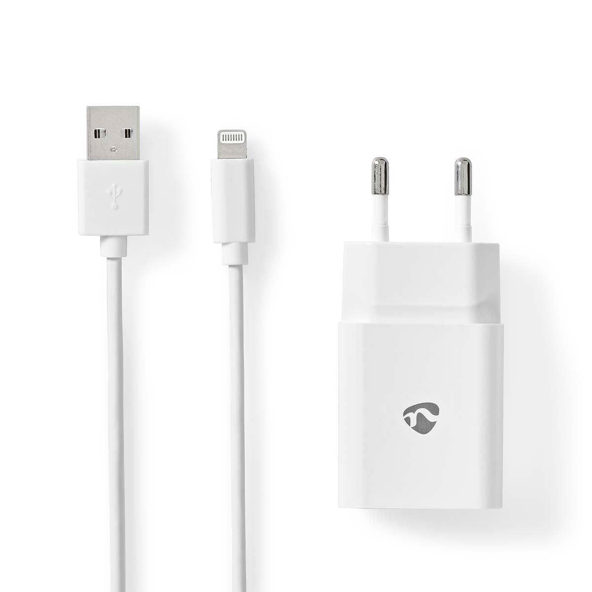 Netzladegerät | 12 W | Schnellladefunktion | 1x 2.4 A A | Anzahl der Ausgänge: 1 | USB-A | Lightning 8-Pin (Lose) Kabel | 1.00 m | Single Voltage Output