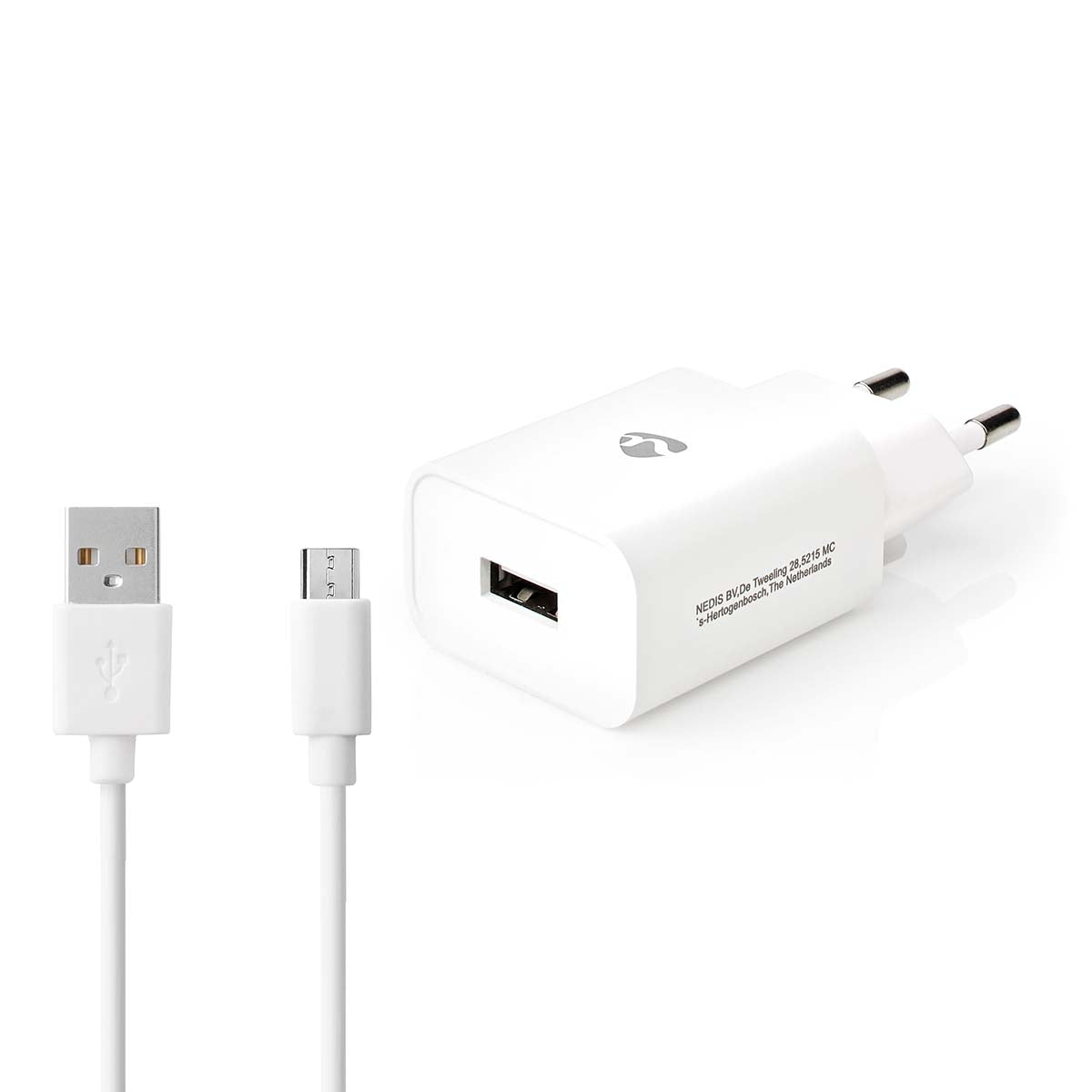 Netzladegerät | 12 W | Schnellladefunktion | 1x 2.1 A A | Anzahl der Ausgänge: 1 | USB-A | Micro USB (Lose) Kabel | 1.00 m | Single Voltage Output