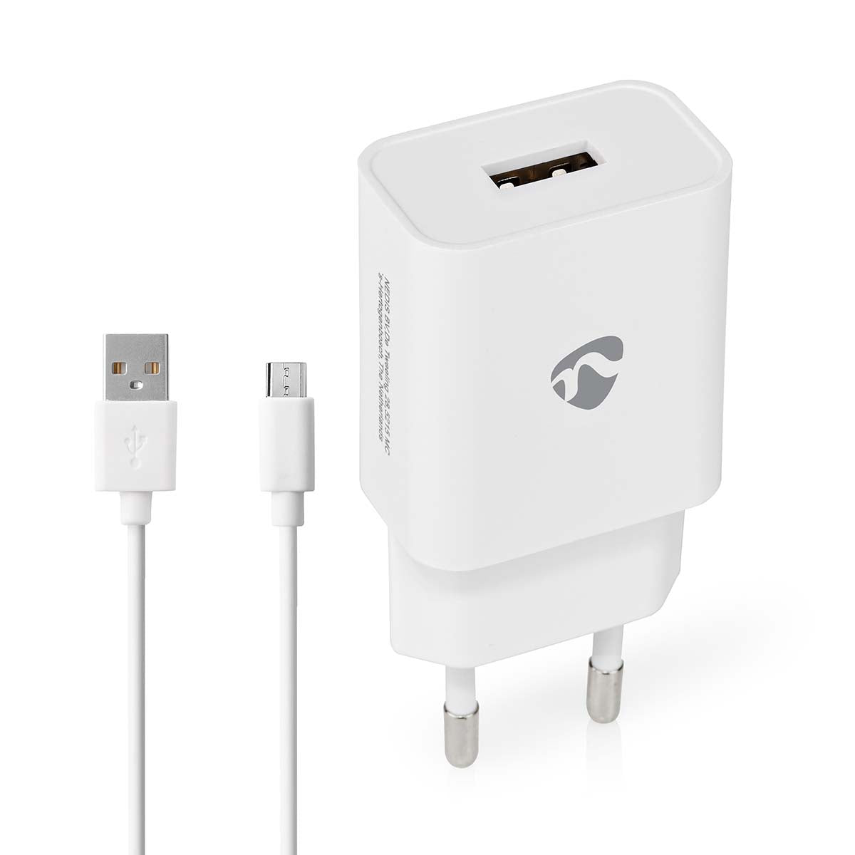 Netzladegerät | 12 W | Schnellladefunktion | 1x 2.1 A A | Anzahl der Ausgänge: 1 | USB-A | Micro USB (Lose) Kabel | 1.00 m | Single Voltage Output