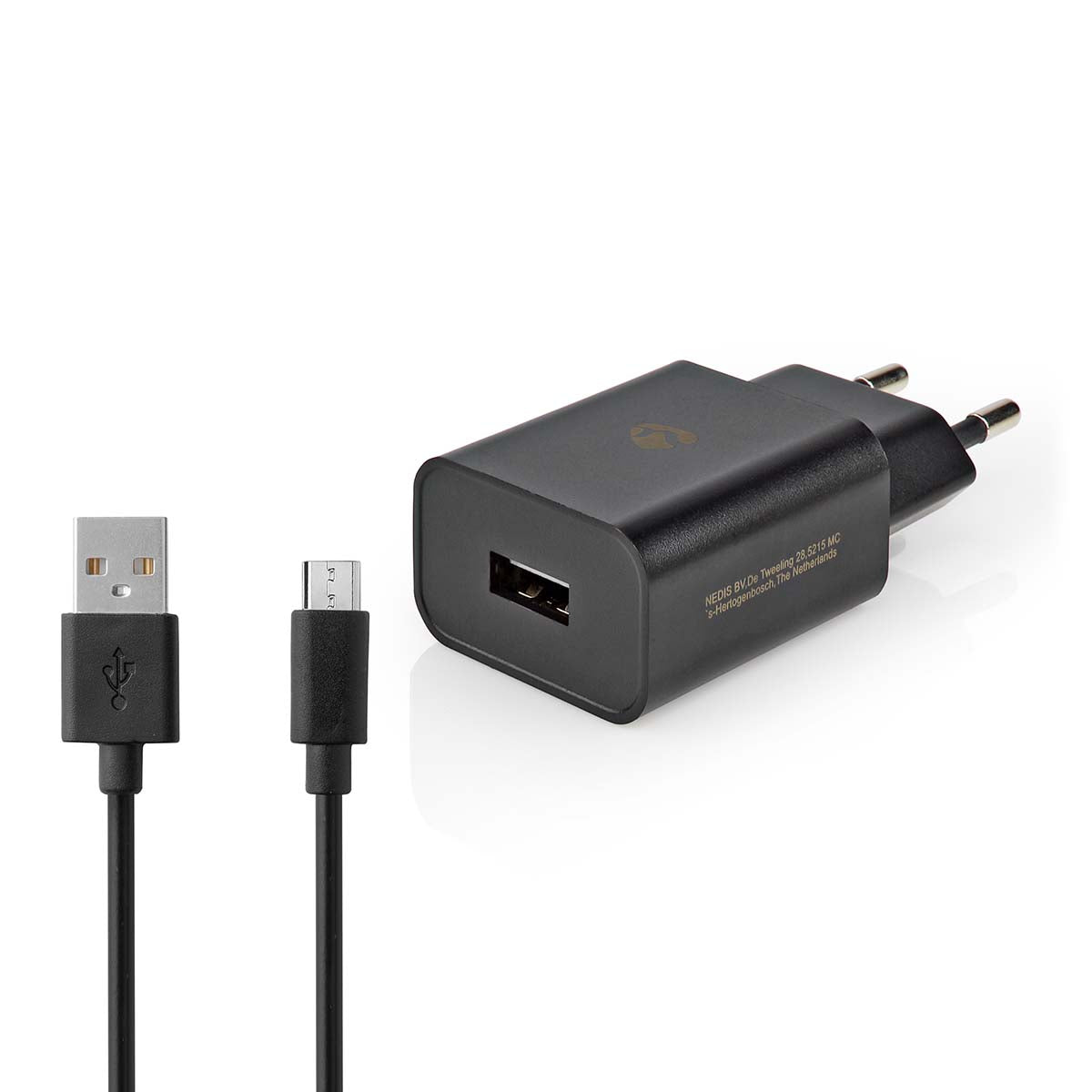 Netzladegerät | 12 W | Schnellladefunktion | 1x 2.1 A A | Anzahl der Ausgänge: 1 | USB-A | Micro USB (Lose) Kabel | 1.00 m | Single Voltage Output