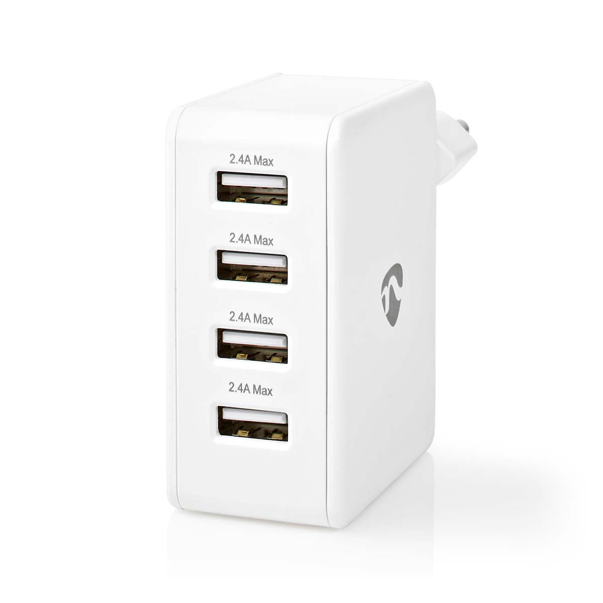 Netzladegerät | 24 W | Schnellladefunktion | 4x 2.4 A | Anzahl der Ausgänge: 4 | 4x USB-A | Kein Kabel im Lieferumfang enthalten | Single Voltage Output