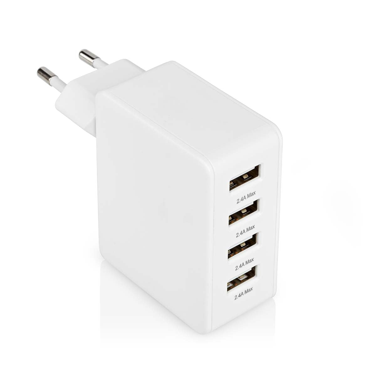 Netzladegerät | 24 W | Schnellladefunktion | 4x 2.4 A | Anzahl der Ausgänge: 4 | 4x USB-A | Kein Kabel im Lieferumfang enthalten | Single Voltage Output