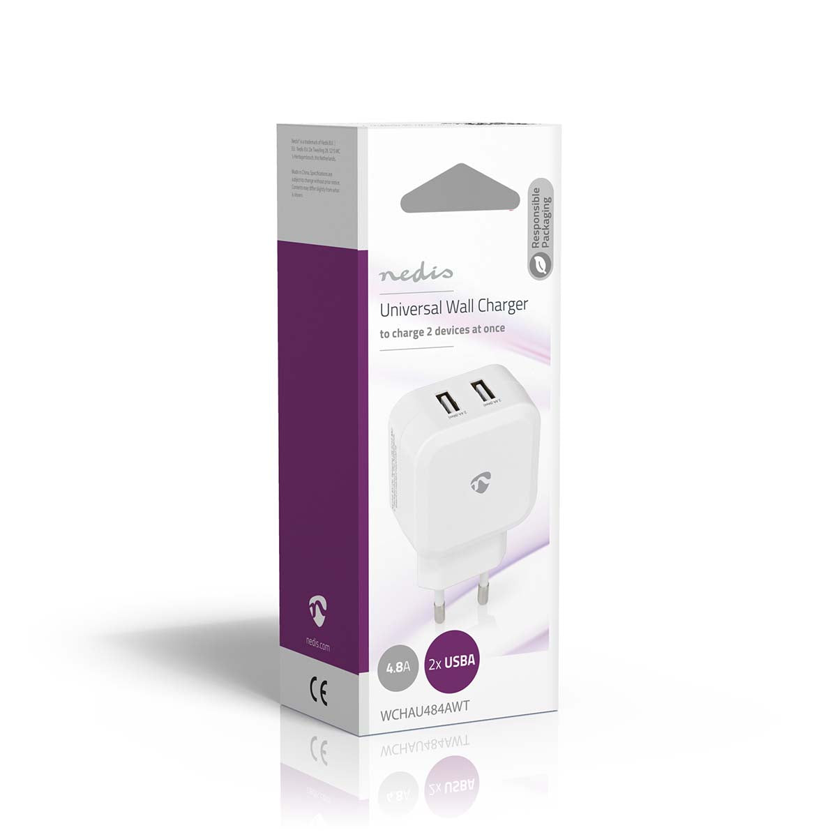 Netzladegerät | 24 W | Schnellladefunktion | 2x 2.4 A A | Anzahl der Ausgänge: 2 | 2x USB-A | Kein Kabel im Lieferumfang enthalten | Single Voltage Output