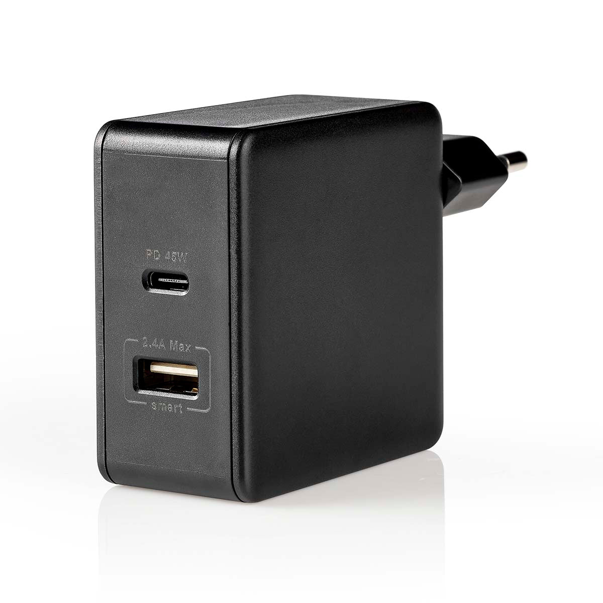 Netzladegerät | 57 W | Schnellladefunktion | 2.25 A / 2.4 / 3.0 A | Anzahl der Ausgänge: 2 | USB-A / USB-C™ | Kein Kabel im Lieferumfang enthalten | Automatische Spannungswahl