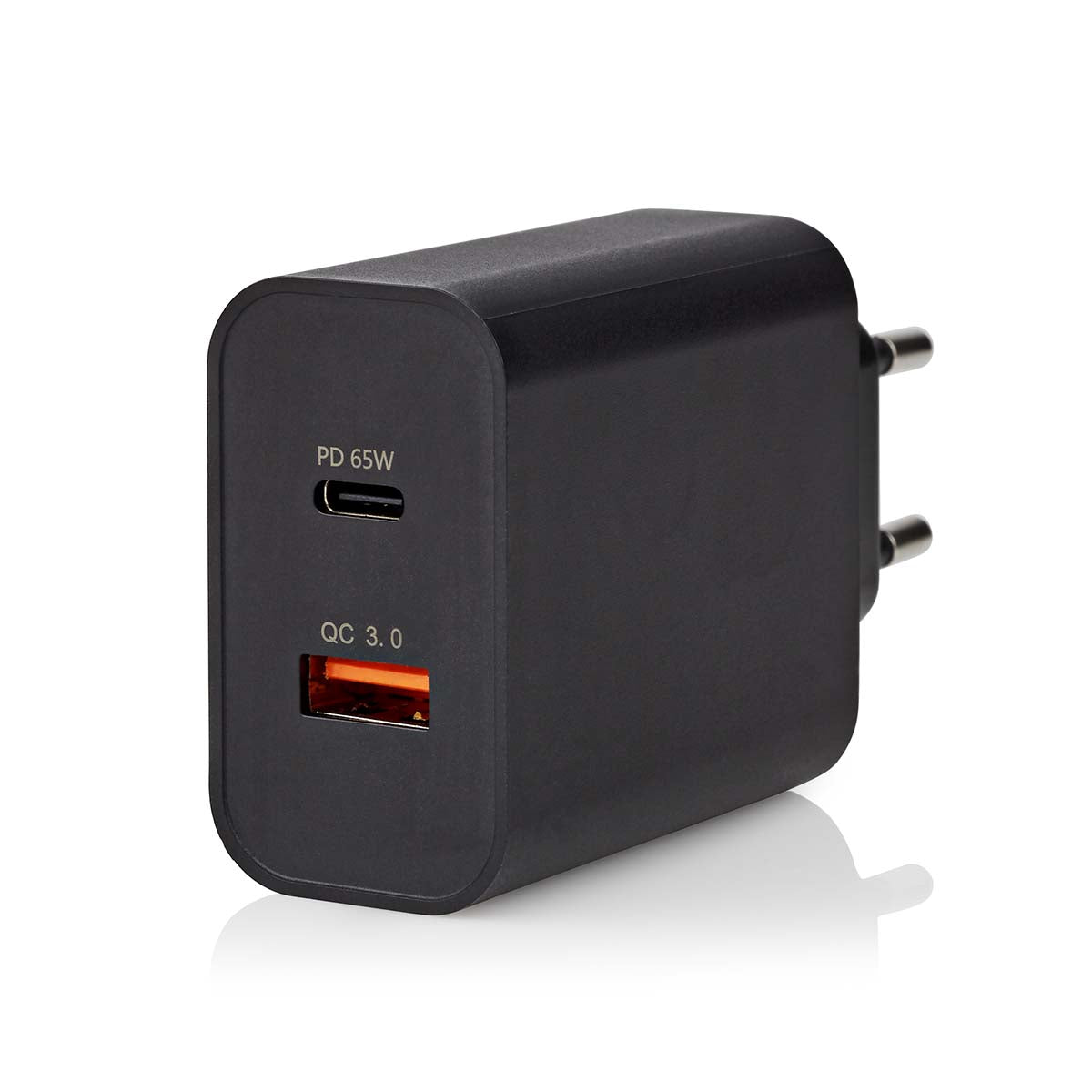 Netzladegerät | 65 W | Schnellladefunktion | 2.0 / 2.25 A / 3.25 A A | Anzahl der Ausgänge: 2 | USB-A / USB-C™ | Automatische Spannungswahl