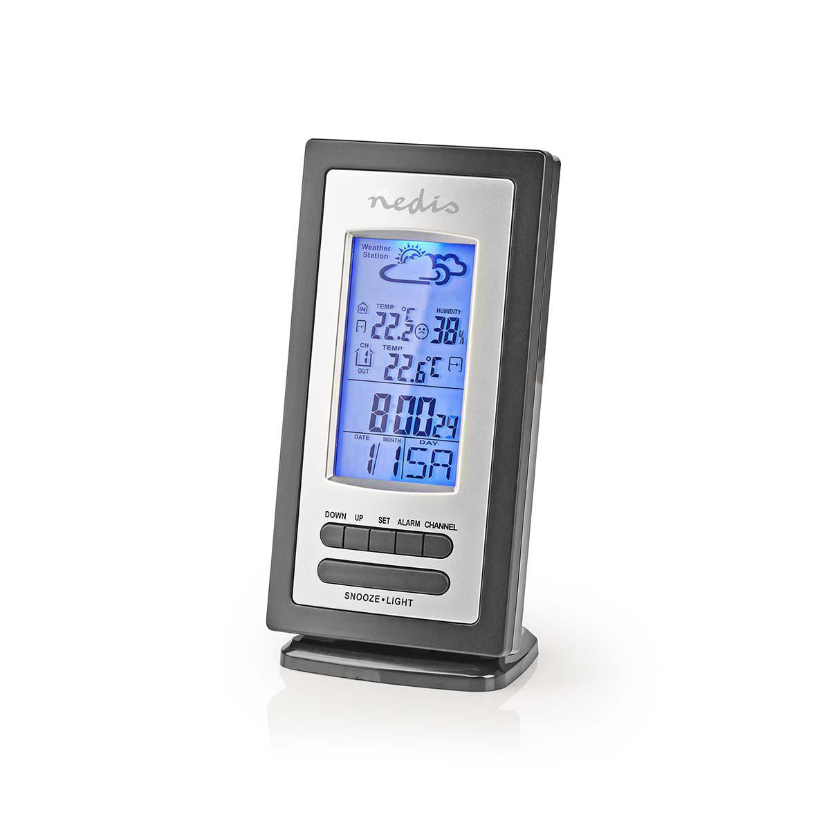 Wetterstation | Innen- und Aussenbereich | Inklusive schnurloser Wettersensor | Wettervorhesage | Zeitdisplay | LCD-Anzeige | Weckerfunktion