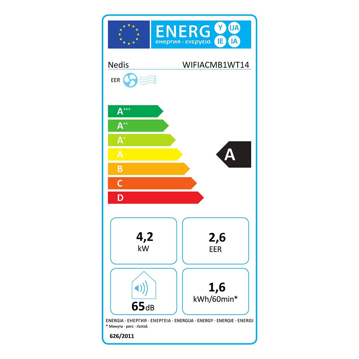 SmartLife 3-in-1-Klimaanlage | Wi-Fi | 14000 BTU | 120 m³ | Entfeuchtung | Android™ / IOS | Energieklasse: A | 3-Geschwindigkeitsstufen | 65 dB | Weiss