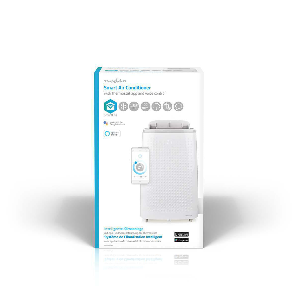 SmartLife 3-in-1-Klimaanlage | Wi-Fi | 16000 BTU | 140 m³ | Entfeuchtung | Android™ / IOS | Energieklasse: A | 3-Geschwindigkeitsstufen | 65 dB | Weiss