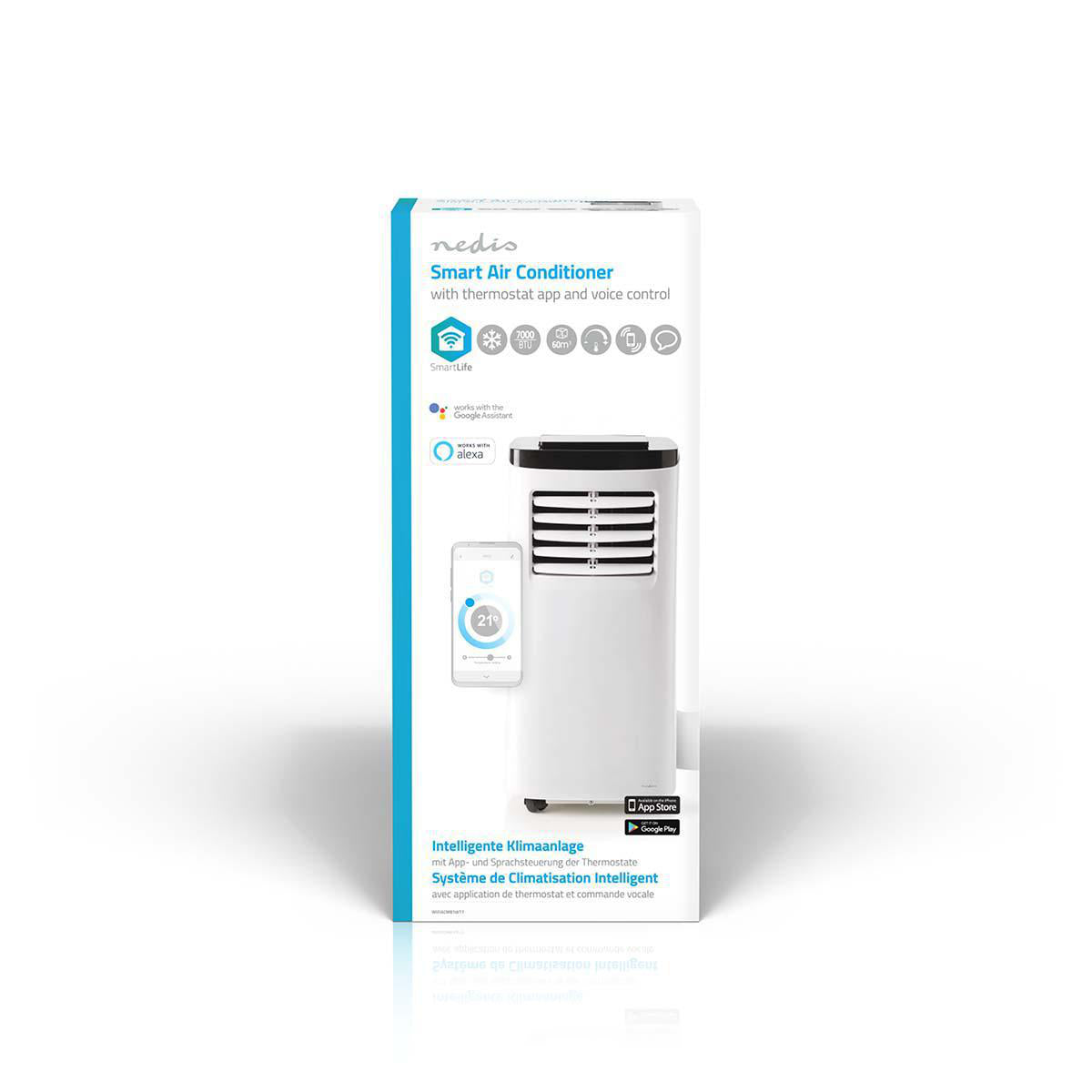 SmartLife 3-in-1-Klimaanlage | Wi-Fi | 7000 BTU | 60 m³ | Entfeuchtung | Android™ / IOS | Energieklasse: A | 2-Geschwindigkeitsstufen | 65 dB | Weiss