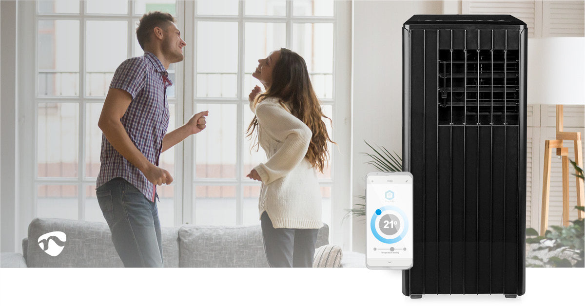 SmartLife 3-in-1-Klimaanlage | Wi-Fi | 9000 BTU | 80 m³ | Entfeuchtung | Android™ / IOS | Energieklasse: A | 3-Geschwindigkeitsstufen | 65 dB | Schwarz