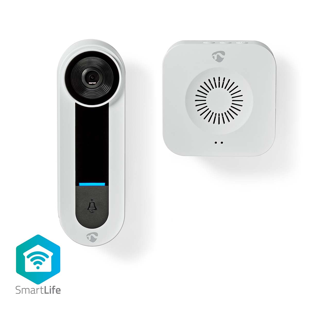 SmartLife Video-Türsprechanlage | Wi-Fi | Netzstromversorgung | 1536x1536 | Cloud Storage (optional) / microSD (not enthalten) / Onvif | IP65 | mit Bewegungssensor | Weiss