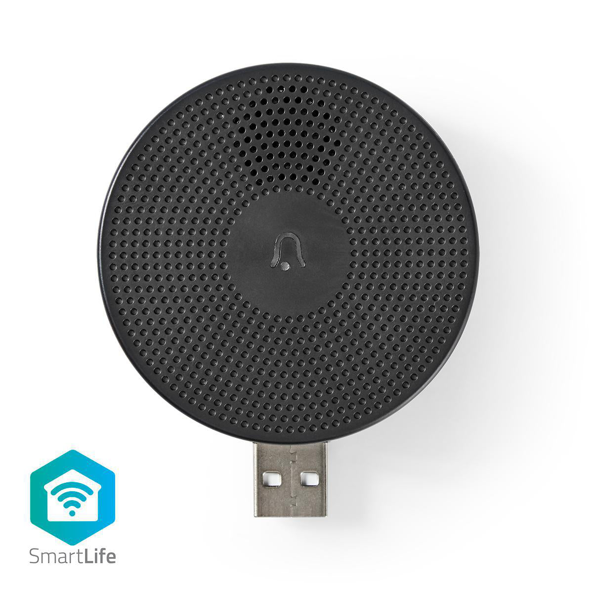 SmartLife Gong | Wi-Fi | Zubehör für: WIFICDP10GY | Stromversorgung über USB | 4 Sounds | 5 V DC | Verstellbares Volumen | Schwarz