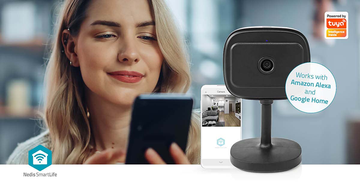 SmartLife Innenkamera | Wi-Fi | Full HD 1080p | Cloud Storage (optional) / microSD (not enthalten) / Onvif | mit Bewegungssensor | Nachtsicht